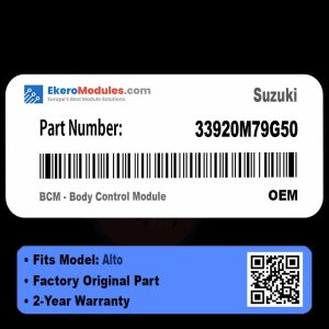 33920M79G50 BCM - Body Control Module | Suzuki Alto | Genuine OEM Part