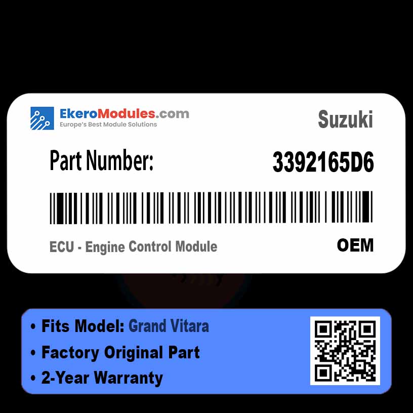 3392165D6 ECU - Engine Control Module | Suzuki Grand Vitara | Genuine OEM Part