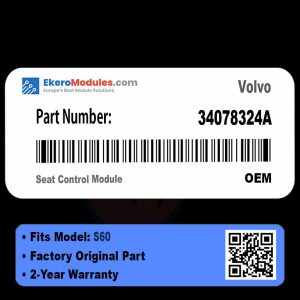 34078324A Seat Control Module | Volvo S60 | Genuine OEM Part