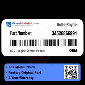 34526866991 ECU - Engine Control Module | Rolls-Royce Wraith | Genuine OEM Part