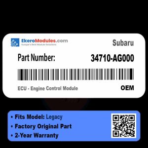 34710-AG000 ECU - Engine Control Module | Subaru Legacy | Genuine OEM Part