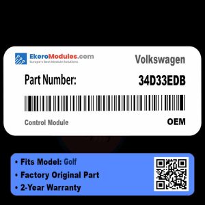 34D33EDB Control Module | Volkswagen Golf | Genuine OEM Part