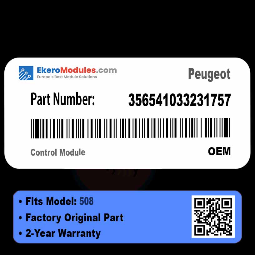 356541033231757 Control Module | Peugeot 508 | Genuine OEM Part