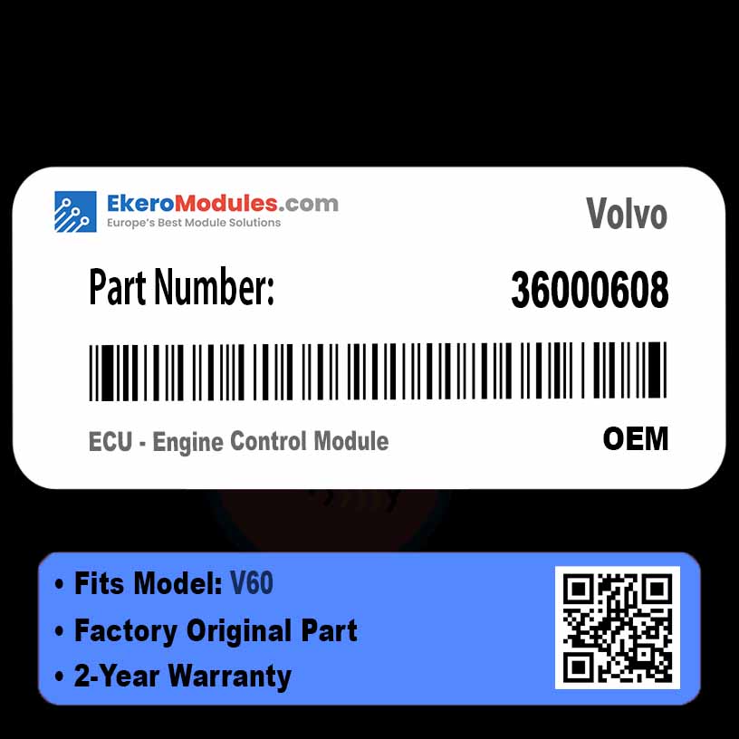 36000608 ECU - Engine Control Module | Volvo V60 | Genuine OEM Part
