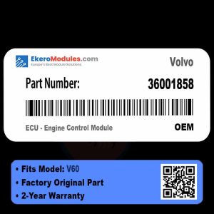 36001858 ECU - Engine Control Module | Volvo V60 | Genuine OEM Part