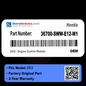 36700-SWW-E12-M1 ECU - Engine Control Module | Honda CR-V | Genuine OEM Part