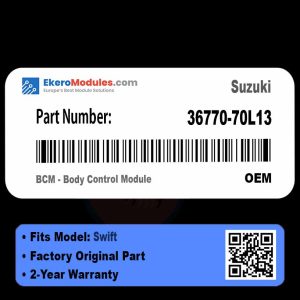 36770-70L13 BCM - Body Control Module | Suzuki Swift | Genuine OEM Part