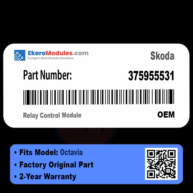 375955531 Relay Control Module | Skoda Octavia | Genuine OEM Part