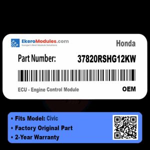 37820RSHG12KW ECU - Engine Control Module | Honda Civic | Genuine OEM Part