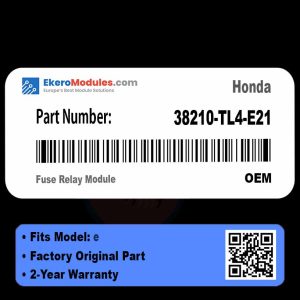38210-TL4-E21 Fuse Relay Module | Honda e | Genuine OEM Part