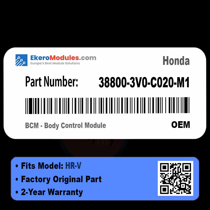 38800-3V0-C020-M1 BCM - Body Control Module | Honda HR-V | Genuine OEM Part