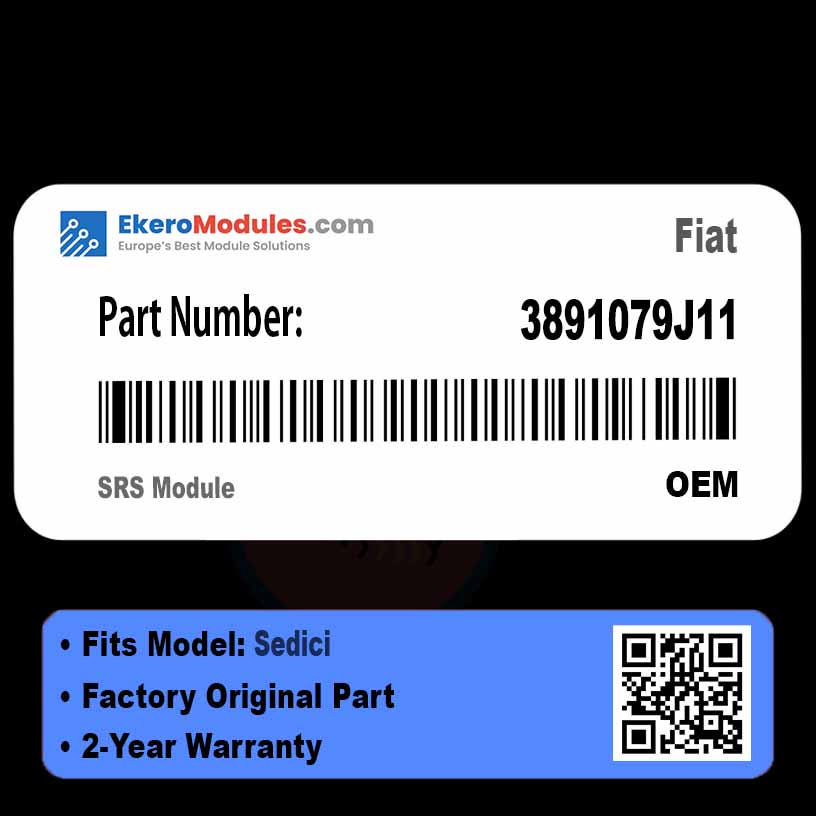 3891079J11 SRS Module | Fiat Sedici | Genuine OEM Part