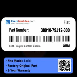 38910-79J12-000 ECU - Engine Control Module | Fiat Sedici | Genuine OEM Part
