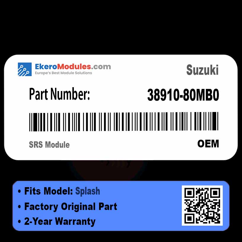 38910-80MB0 SRS Module | Suzuki Splash | Genuine OEM Part