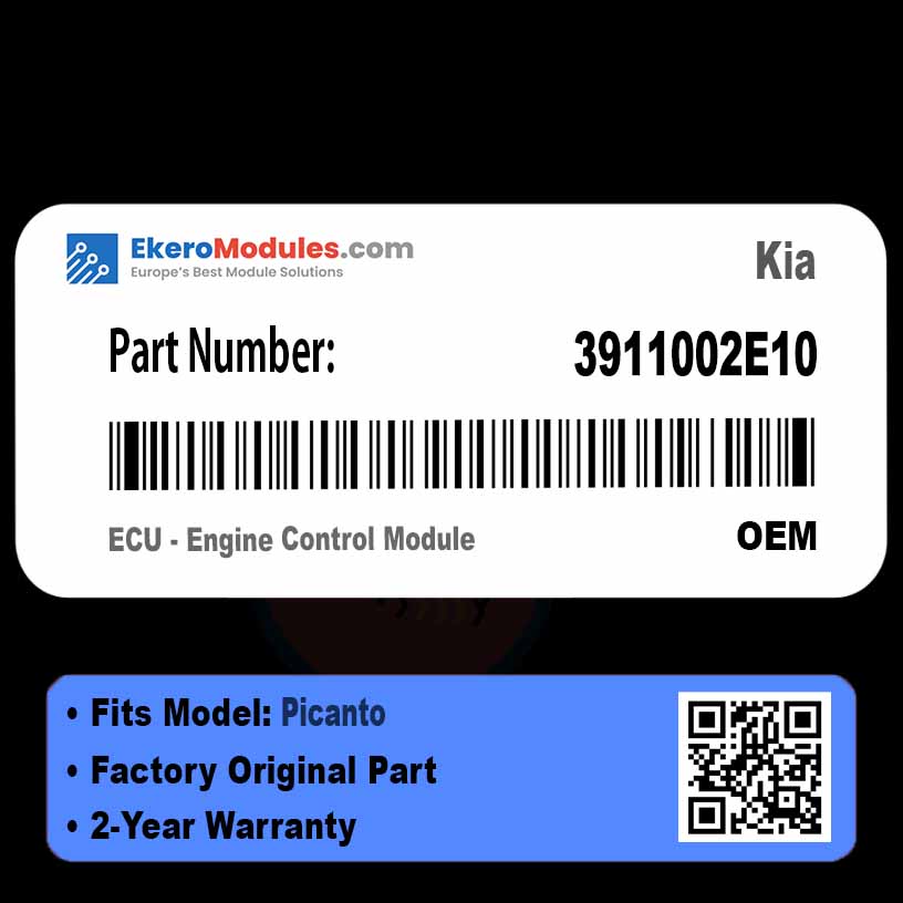 3911002E10 ECU - Engine Control Module | Kia Picanto | Genuine OEM Part