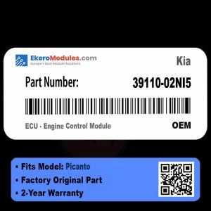 39110-02NI5 ECU - Engine Control Module | Kia Picanto | Genuine OEM Part