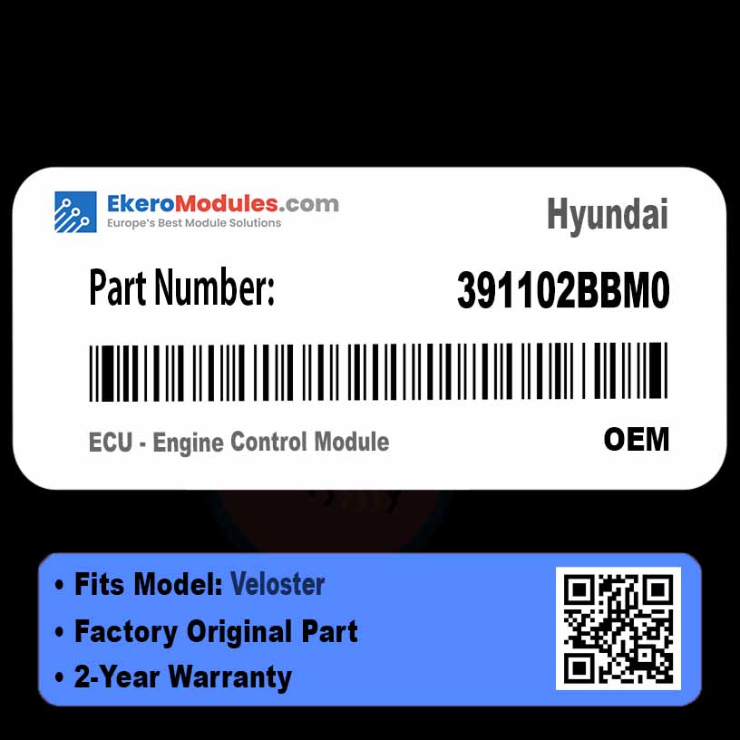 391102BBM0 ECU - Engine Control Module | Hyundai Veloster | Genuine OEM Part