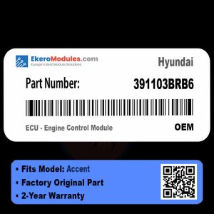 391103BRB6 ECU - Engine Control Module | Hyundai Accent | Genuine OEM Part