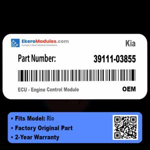 39111-03855 ECU - Engine Control Module | Kia Rio | Genuine OEM Part