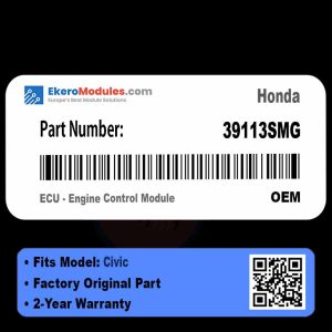 39113SMG ECU - Engine Control Module | Honda Civic | Genuine OEM Part