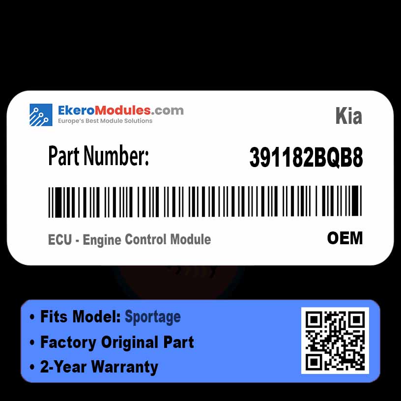 391182BQB8 ECU - Engine Control Module | Kia Sportage | Genuine OEM Part