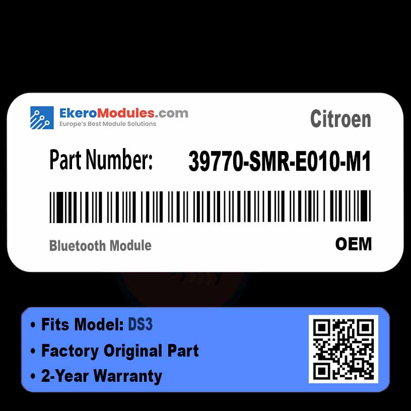 39770-SMR-E010-M1 Bluetooth Module | Citroen DS3 | Genuine OEM Part