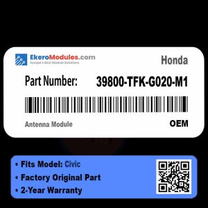 39800-TFK-G020-M1 Antenna Module | Honda Civic | Genuine OEM Part