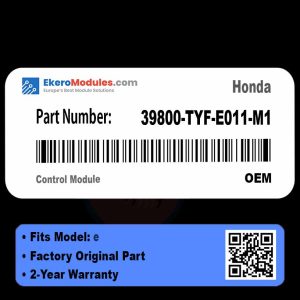 39800-TYF-E011-M1 Control Module | Honda e | Genuine OEM Part