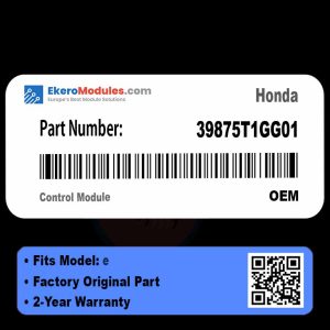39875T1GG01 Control Module | Honda e | Genuine OEM Part