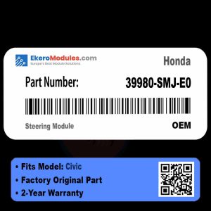 39980-SMJ-E0 Steering Module | Honda Civic | Genuine OEM Part
