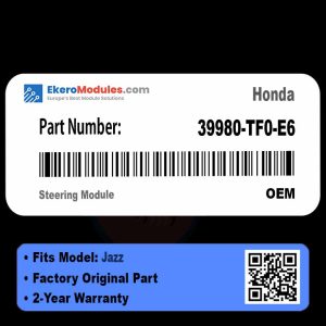 39980-TF0-E6 Steering Module | Honda Jazz | Genuine OEM Part