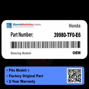39980-TF0-E6 Steering Module | Honda e | Genuine OEM Part