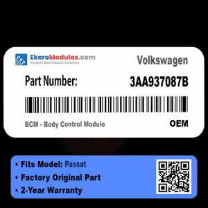 3AA937087B BCM - Body Control Module | Volkswagen Passat | Genuine OEM Part