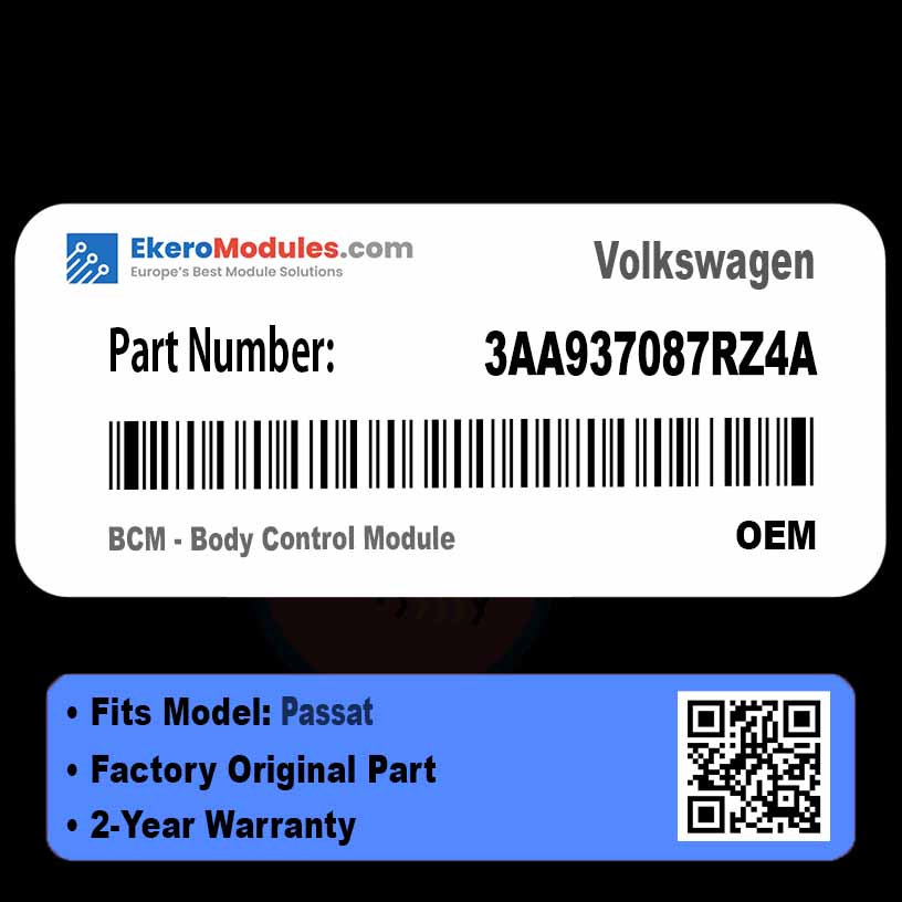 3AA937087RZ4A BCM - Body Control Module | Volkswagen Passat | Genuine OEM Part