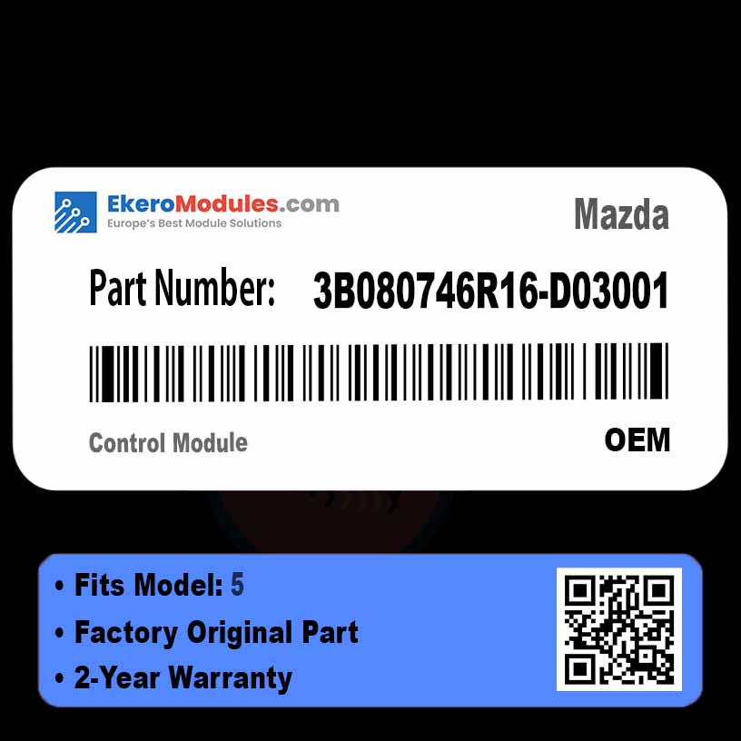 3B080746R16-D03001 Control Module | Mazda 5 | Genuine OEM Part