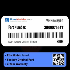 3B0907551T ECU - Engine Control Module | Volkswagen Passat | Genuine OEM Part