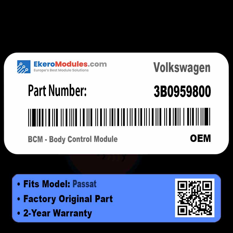 3B0959800 BCM - Body Control Module | Volkswagen Passat | Genuine OEM Part