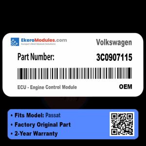3C0907115 ECU - Engine Control Module | Volkswagen Passat | Genuine OEM Part