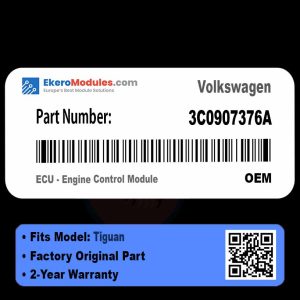 3C0907376A ECU - Engine Control Module | Volkswagen Tiguan | Genuine OEM Part