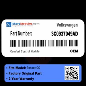 3C0937049AD Comfort Control Module | Volkswagen Passat CC | Genuine OEM Part