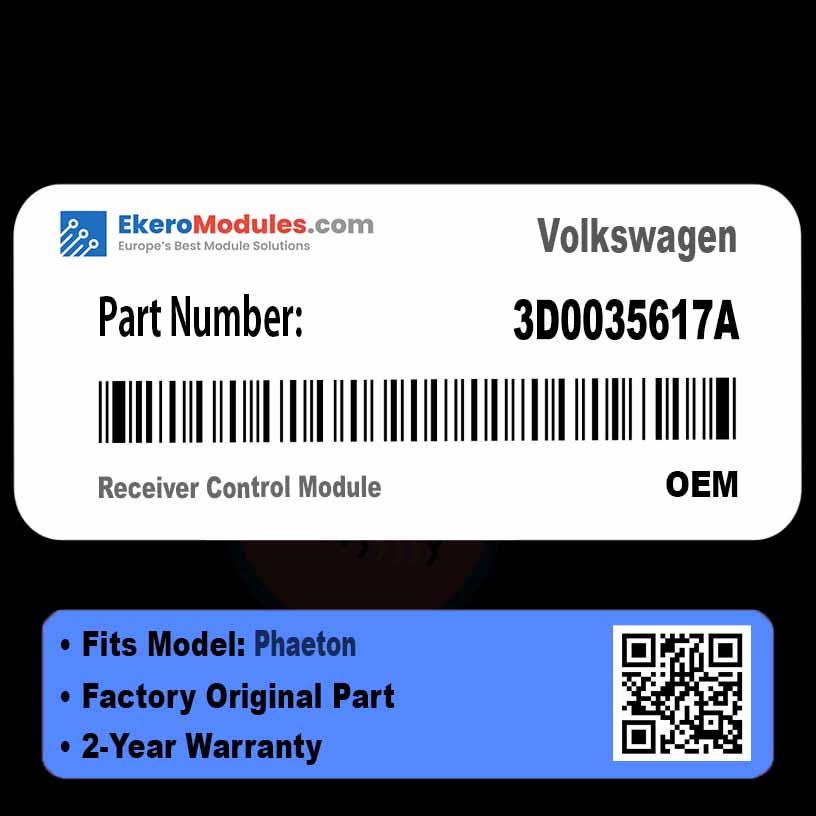 3D0035617A Receiver Control Module | Volkswagen Phaeton | Genuine OEM Part