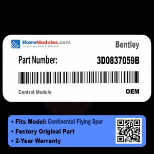 3D0837059B Control Module | Bentley Continental Flying Spur | Genuine OEM Part