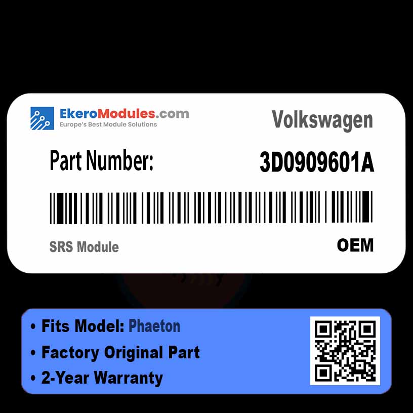 3D0909601A SRS Module | Volkswagen Phaeton | Genuine OEM Part