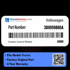 3D0959860A Comfort Control Module | Volkswagen Phaeton | Genuine OEM Part