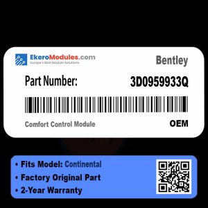 3D0959933Q Comfort Control Module | Bentley Continental | Genuine OEM Part