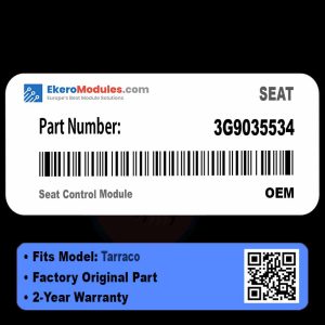 3G9035534 Seat Control Module | SEAT Tarraco | Genuine OEM Part