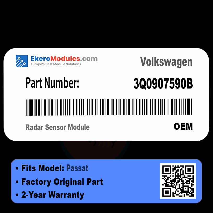 3Q0907590B Radar Sensor Module | Volkswagen Passat | Genuine OEM Part