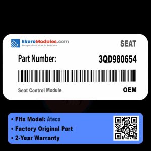 3QD980654 Seat Control Module | SEAT Ateca | Genuine OEM Part
