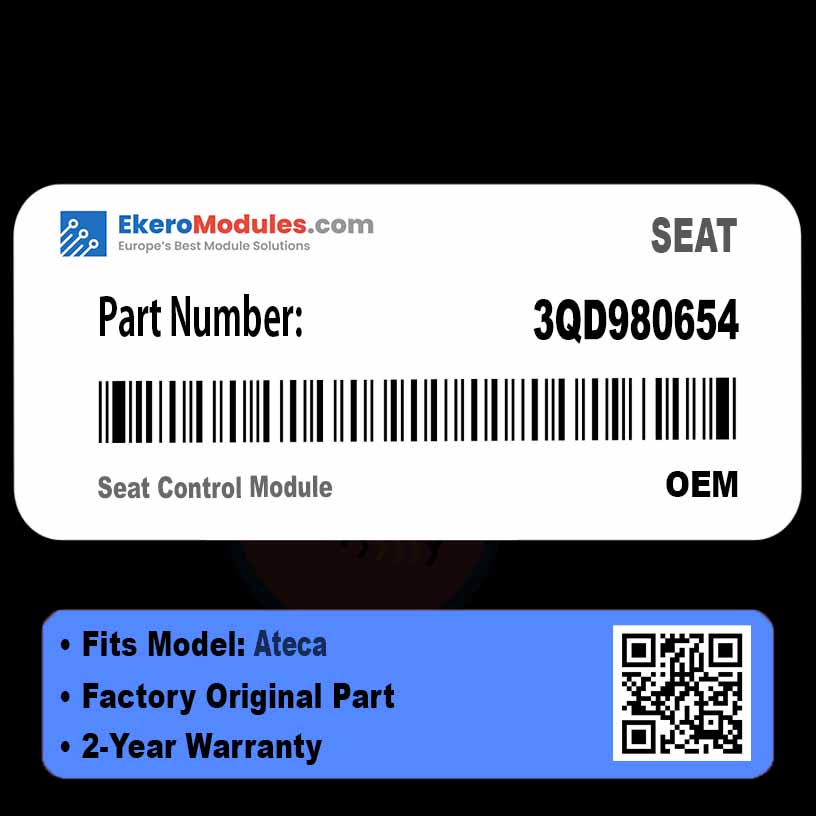3QD980654 Seat Control Module | SEAT Ateca | Genuine OEM Part