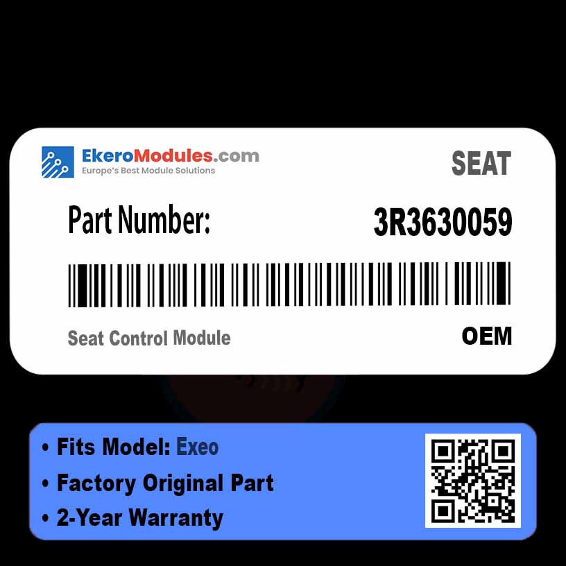 3R3630059 Seat Control Module | SEAT Exeo | Genuine OEM Part